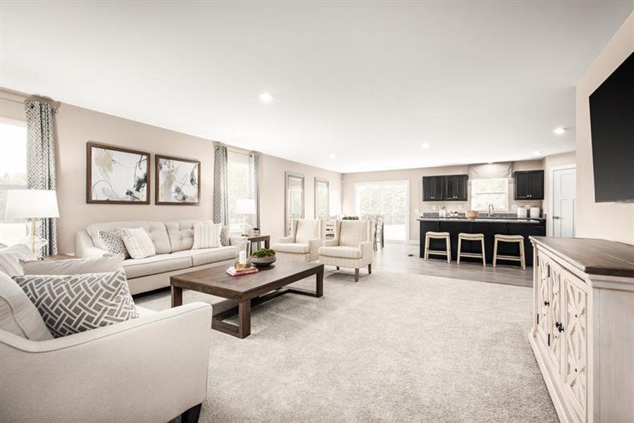 Furnished interior in a model home at Heritage Grove in Calhoun (Image 4).