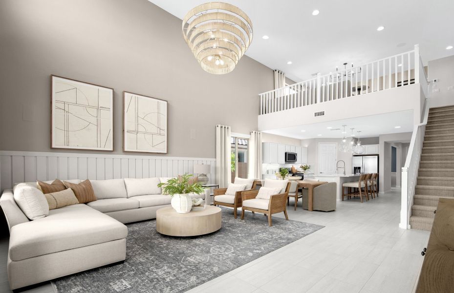 Furnished interior in a model home at Visara in Surprise (Image 6).