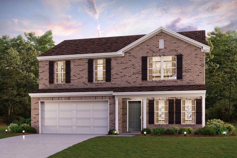 A house with a garage. A house with a garage.