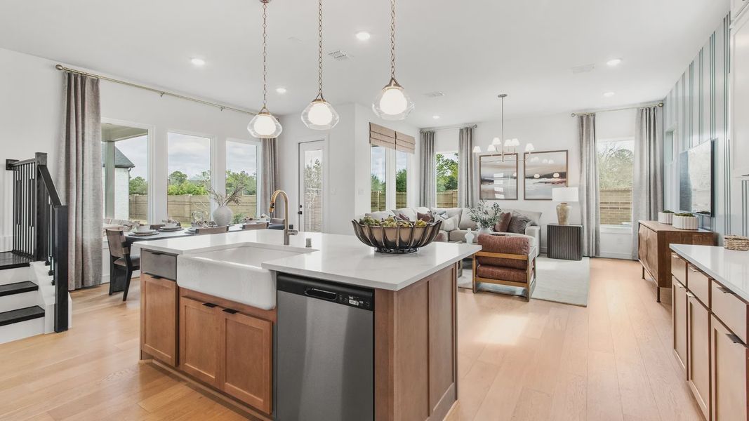 Furnished interior in a model home at Bridgeland Central in Cypress (Image 28).