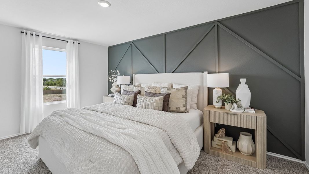 Furnished interior in a model home at Marigold in Kyle (Image 20).