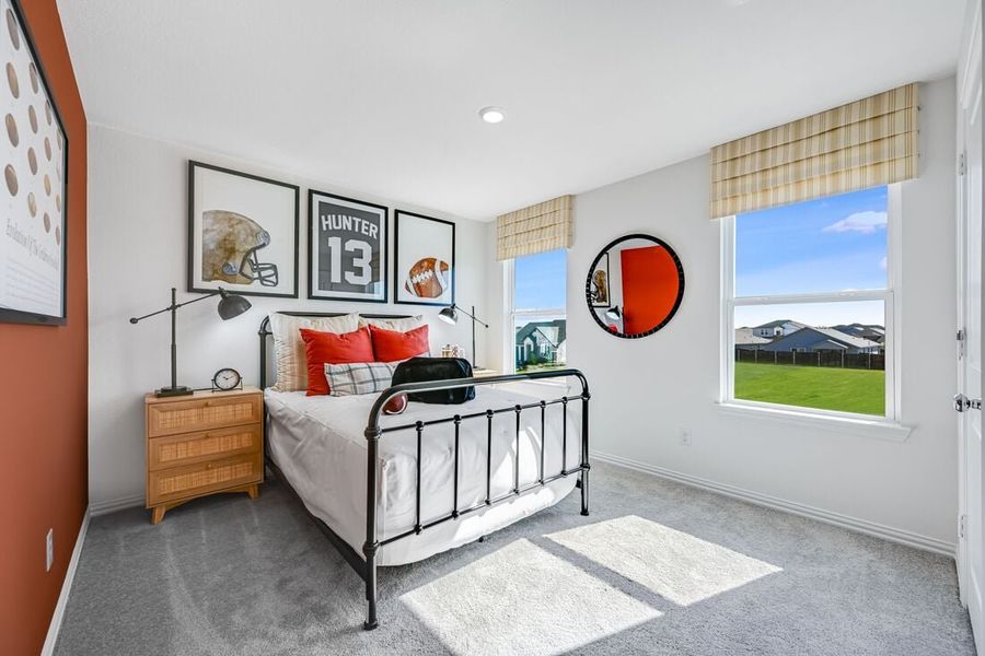 Furnished interior in a model home at River Ridge in Crandall (Image 131).