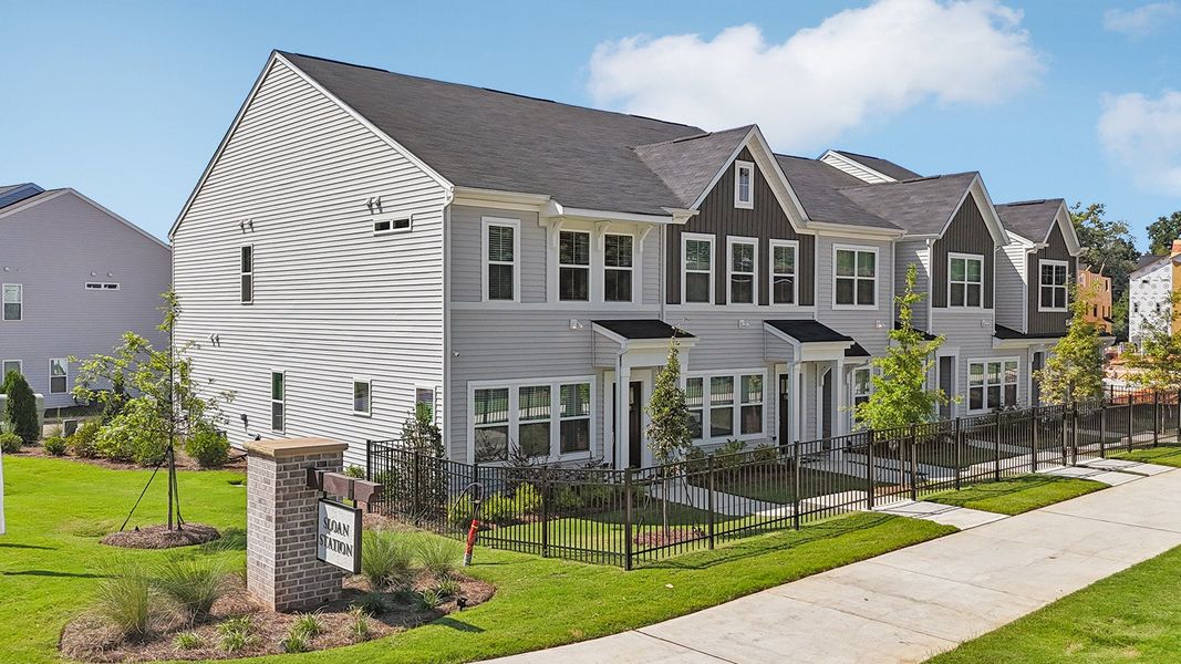 Front exterior of a home in the Sloan Station community, located in Charlotte, NC (Image 1).