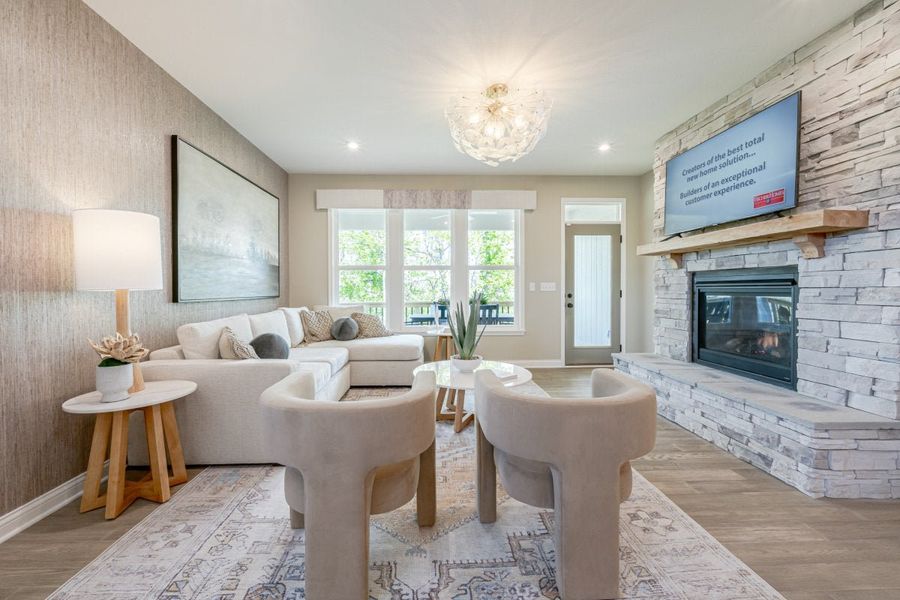 Furnished interior in a model home at Savannah Lakes in Hiram (Image 27).
