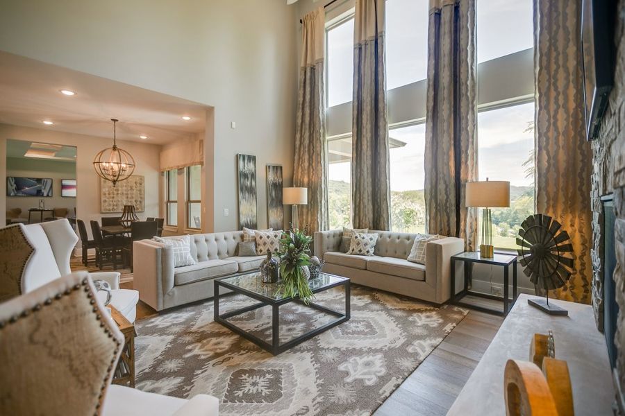 Furnished interior in a model home at Lookaway Farms in Franklin (Image 7).