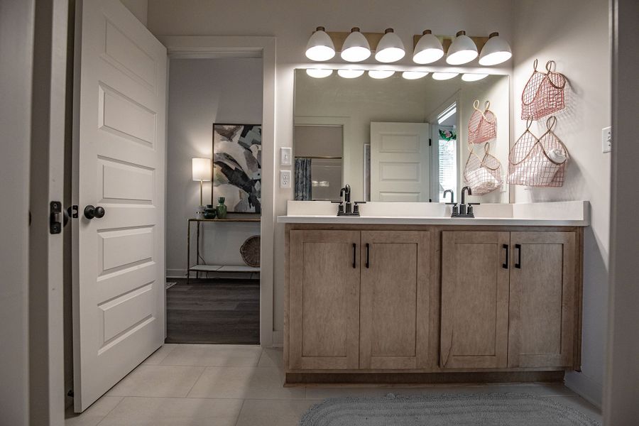 Furnished interior in a model home at Amherst in Cordova (Image 25).