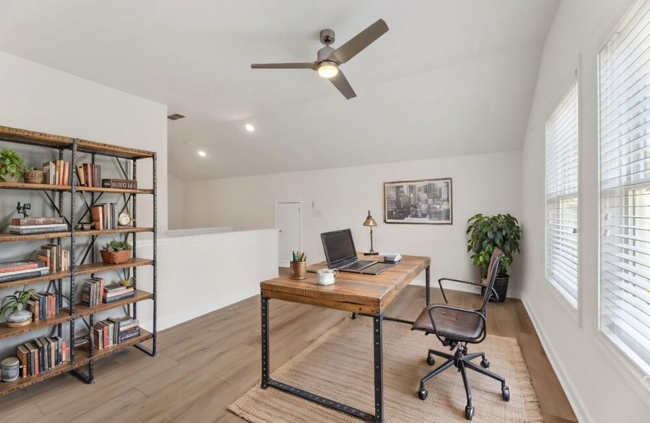 Furnished interior in a model home at Courtyards at Traditions in Cumming (Image 7).