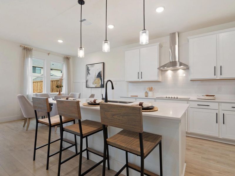 Furnished interior in a model home at Lake Park Villas in Wylie (Image 3).