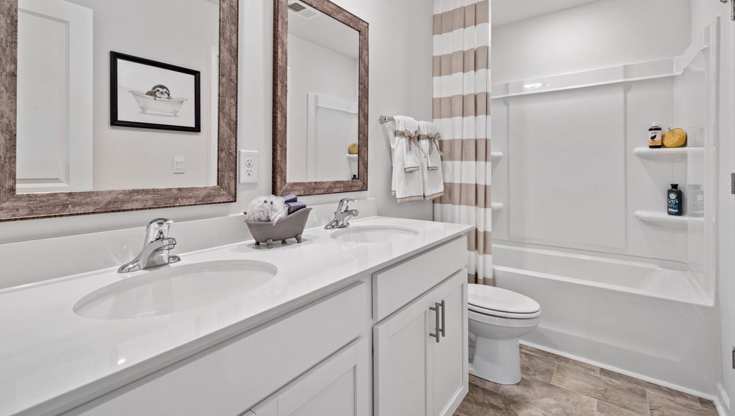 Furnished interior in a model home at Brookside Farms in Greer (Image 22).