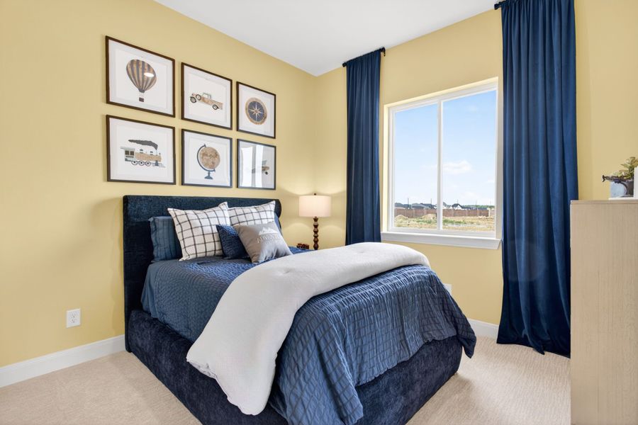Furnished interior in a model home at Wildflower Ranch in Fort Worth (Image 95).