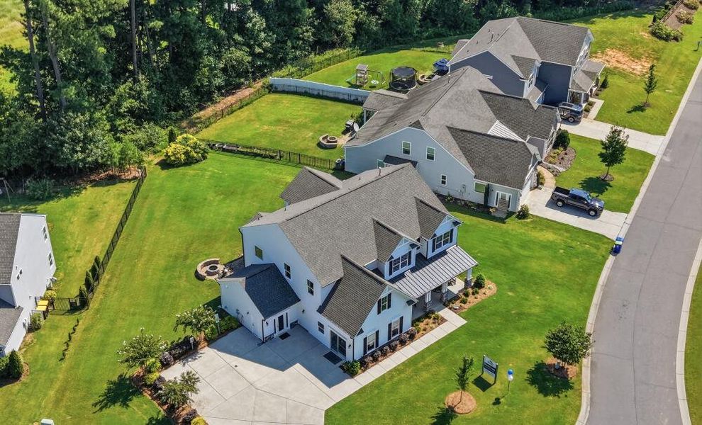 Aerial view of the Rock Creek community in Denver, NC, showing layout and nearby surroundings (Image 12).