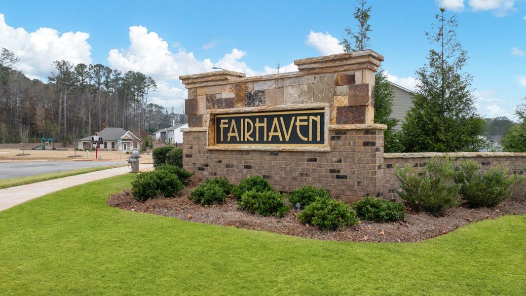 Entrance to the Fairhaven community in Lithia Springs, GA, featuring signage and landscaping (Image 12).