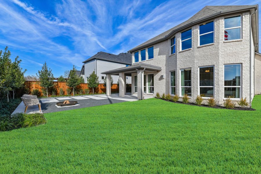 Front exterior of a home in the The Grove Frisco - 55s community, located in Frisco, TX (Image 7). Front exterior of a home in the The Grove Frisco - 55s community, located in Frisco, TX (Image 7).