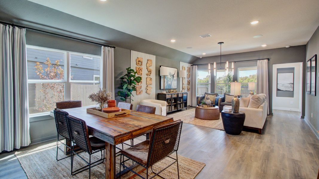 Furnished interior in a model home at Cloud Country in New Braunfels (Image 16).