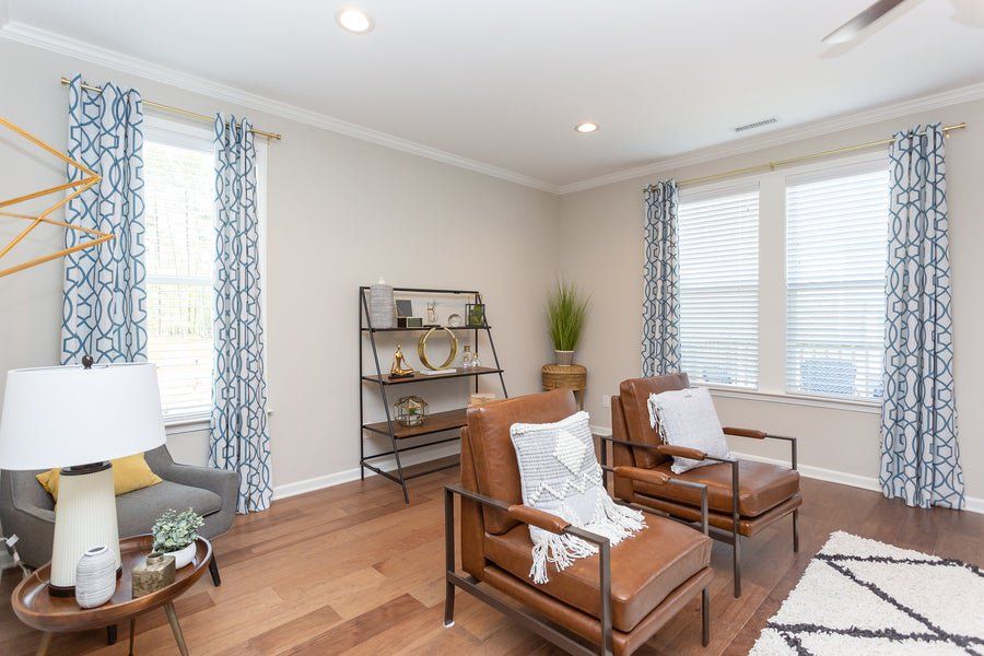 Furnished interior in a model home at Myers Point in Morrisville (Image 9). Furnished interior in a model home at Myers Point in Morrisville (Image 9).