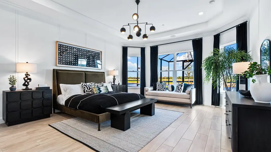 Furnished interior in a model home at Esplanade at Wellen Park in Englewood (Image 21).