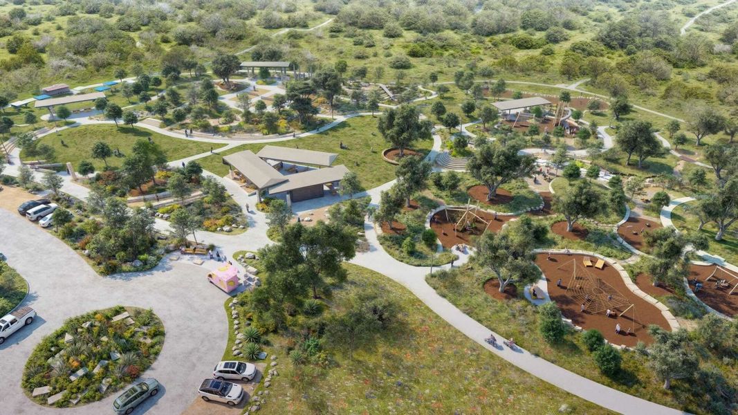 Word Park, part of a 480-acre connected system, features nature and recreation spaces. Word Park, part of a 480-acre connected system, features nature and recreation spaces.