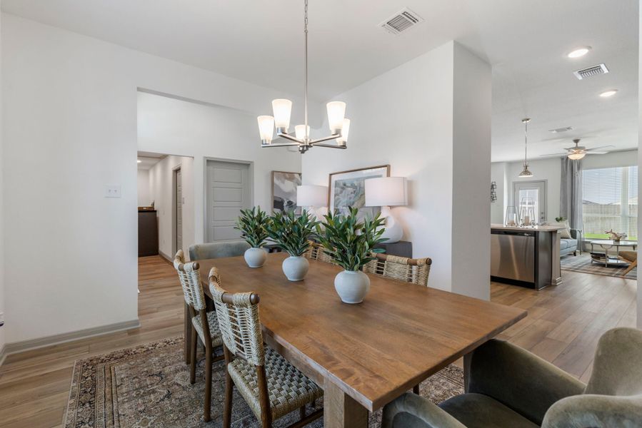 Furnished interior in a model home at Eastern Wells in Jarrell (Image 19). Furnished interior in a model home at Eastern Wells in Jarrell (Image 19).