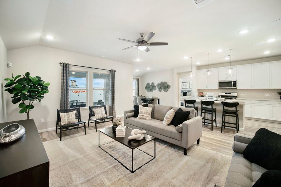 Furnished interior in a model home at Sunterra: Founders in Katy (Image 3).