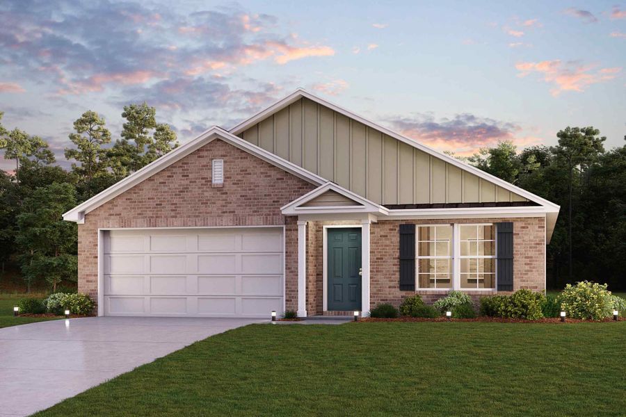 A house with a garage. A house with a garage.