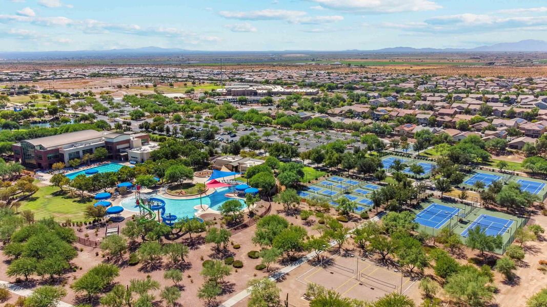 Aerial view of the Anthem at Merrill Ranch community in Florence, AZ, showing layout and nearby surroundings (Image 22).