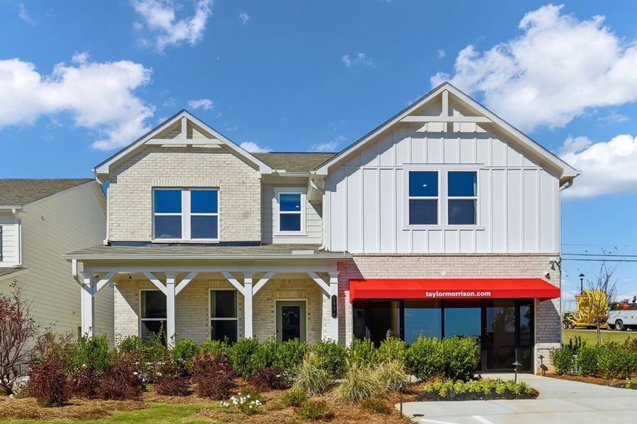 Front exterior of a home in the Falls Creek community, located in Flowery Branch, GA (Image 1).