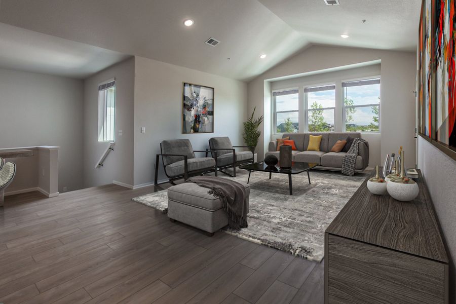 Furnished interior in a model home at Raindance Condos in Windsor (Image 11). Furnished interior in a model home at Raindance Condos in Windsor (Image 11).