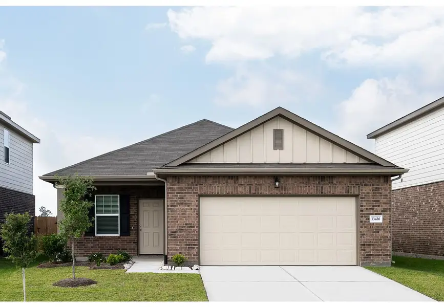 Front exterior of a home in the Cordova Trails community, located in Seguin, TX (Image 2).