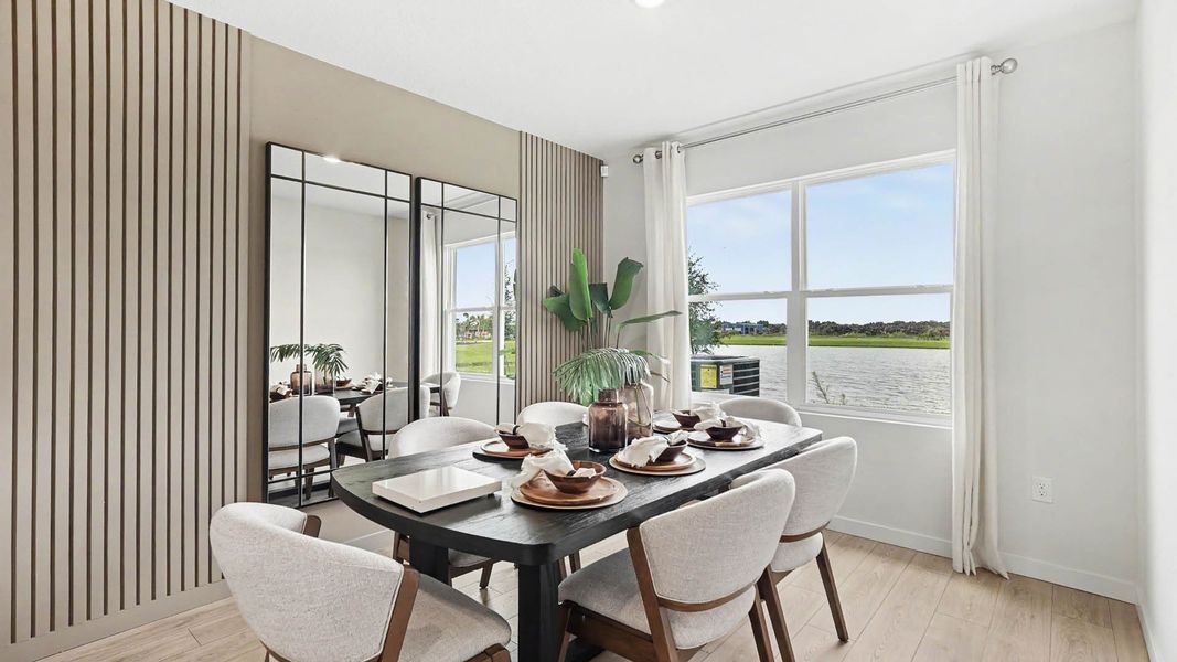 Furnished interior in a model home at Cypress Bay West in Palm Bay (Image 17).