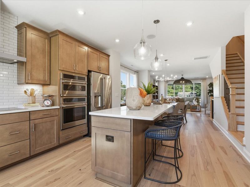 Furnished interior in a model home at Bellflower in Charlotte (Image 23).
