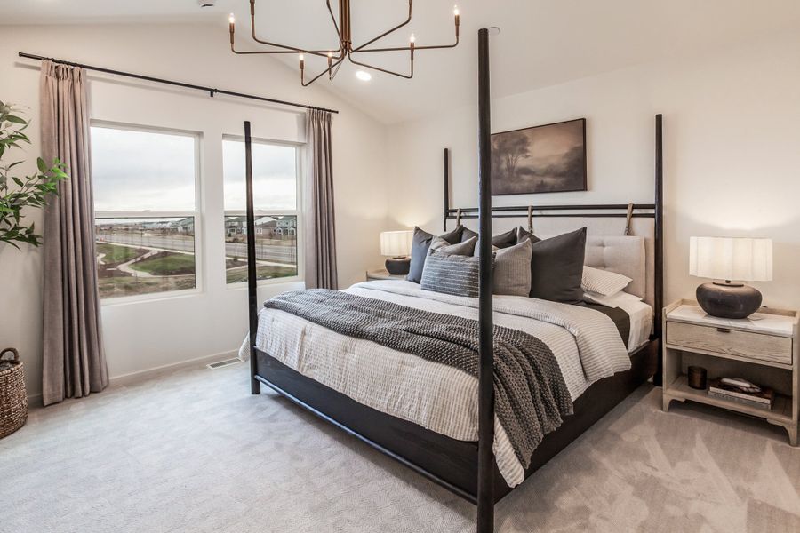 Furnished interior in a model home at Prairie Song in Windsor (Image 48).