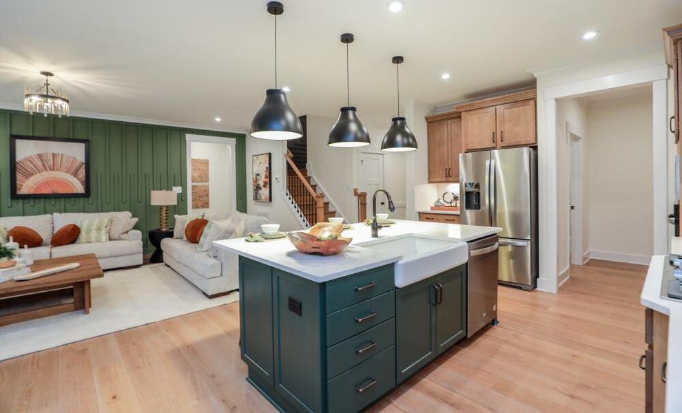 Furnished interior in a model home at Enclave at Riverdale in Huntersville (Image 16).