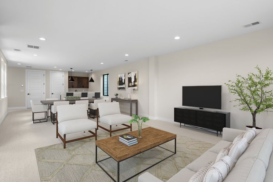 Furnished interior in a model home at The Fairways at RainDance in Windsor (Image 13).