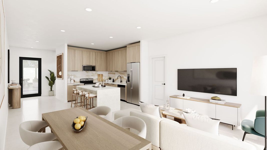 Furnished interior in a model home at Palm Villas in Leisure City (Image 12).