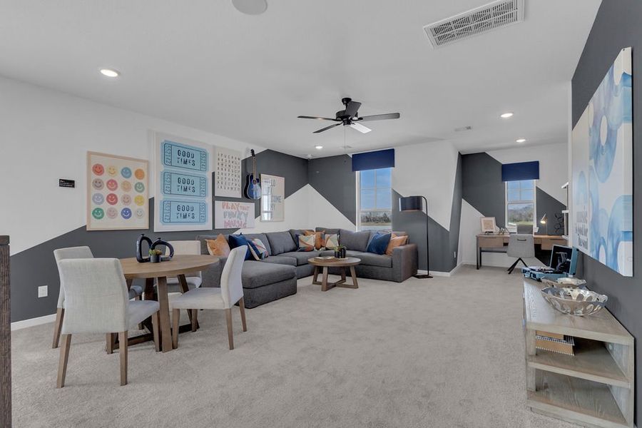 Furnished interior in a model home at Katy Lakes in Katy (Image 29).