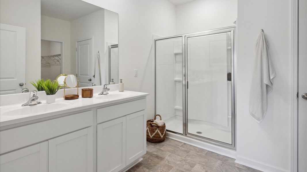 Furnished interior in a model home at The Ridge at Neals Landing in Knoxville (Image 19).