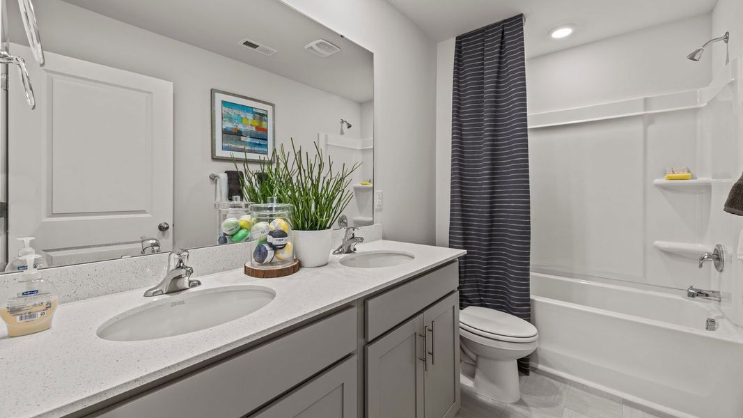 Furnished interior in a model home at Dakota Creek in Ayden (Image 26).