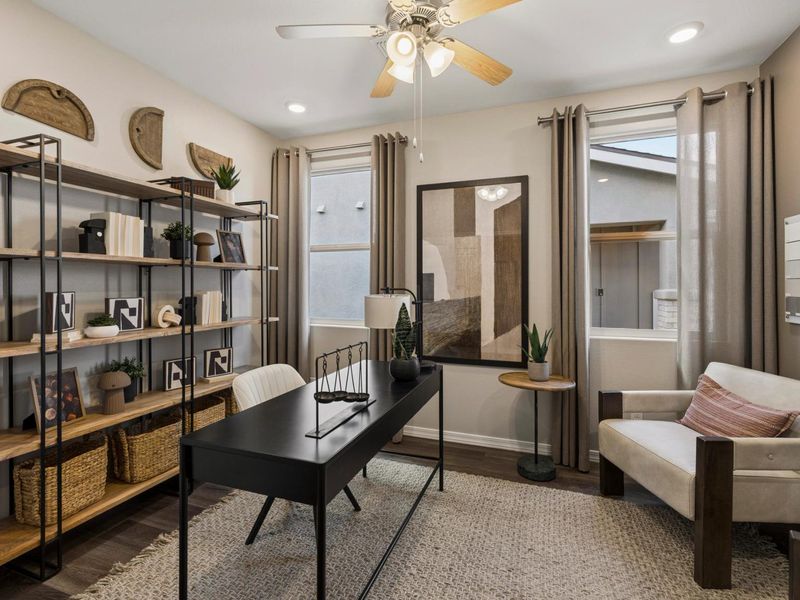 Furnished interior in a model home at Senator Cottages in Prescott (Image 6).