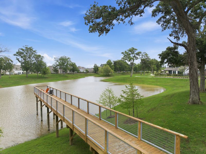 A bridge over a river.