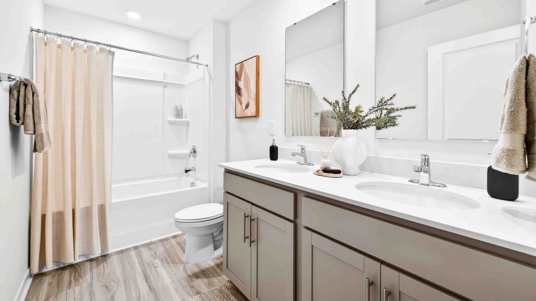 Furnished interior in a model home at Stanton in Richburg (Image 30).