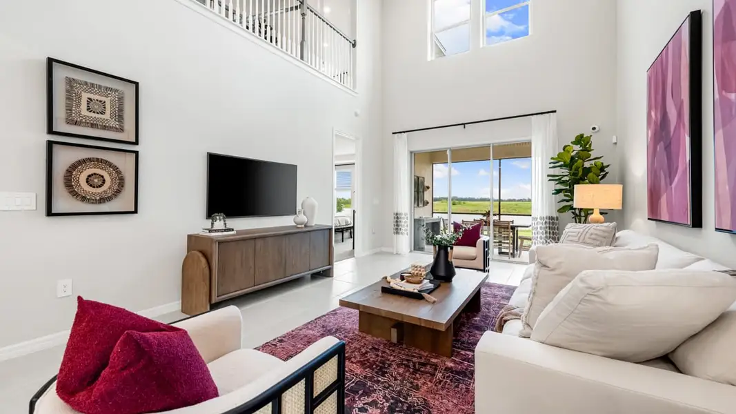 Furnished interior in a model home at Firethorn in Parrish (Image 7).