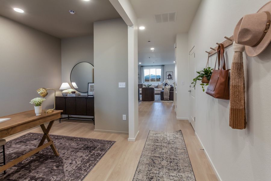 Furnished interior in a model home at Granary Trailblazer Collection - Single Family Homes in Johnstown (Image 46). Furnished interior in a model home at Granary Trailblazer Collection - Single Family Homes in Johnstown (Image 46).