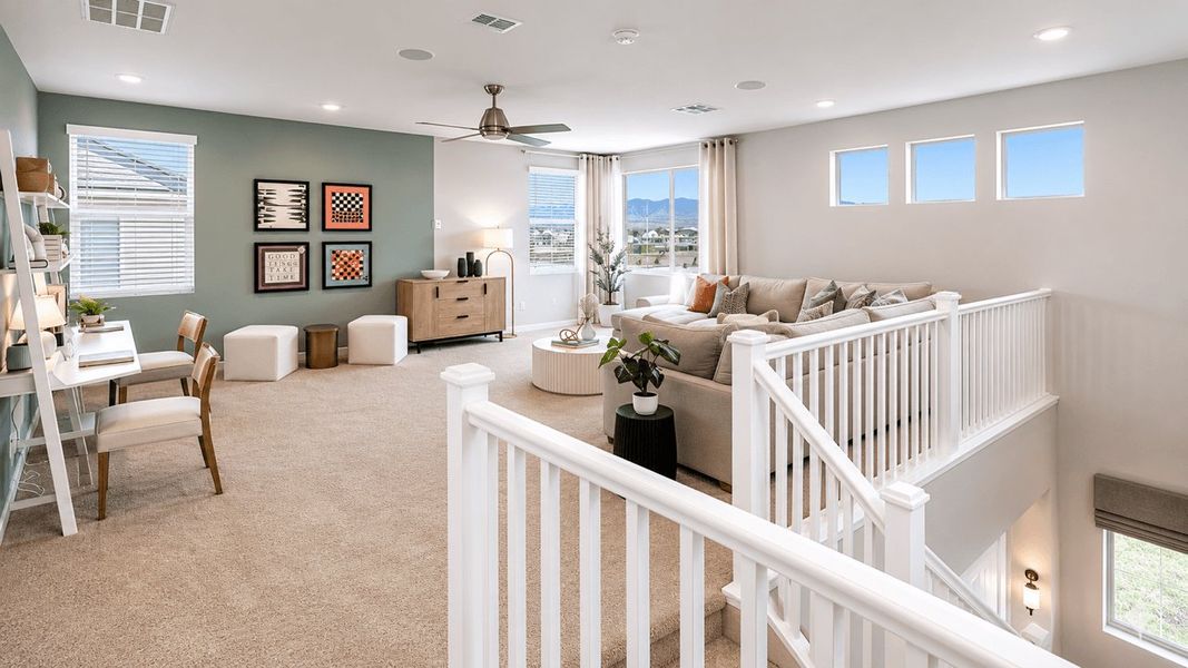 Furnished interior in a model home at The Grove at El Cidro in Goodyear (Image 15). Furnished interior in a model home at The Grove at El Cidro in Goodyear (Image 15).