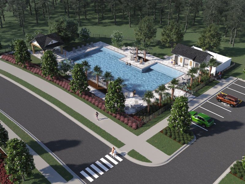 Residents can enjoy a resort style pool in Kings Preserve.