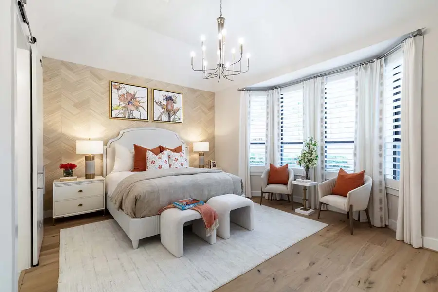Furnished interior in a model home at The George in Richmond (Image 5).