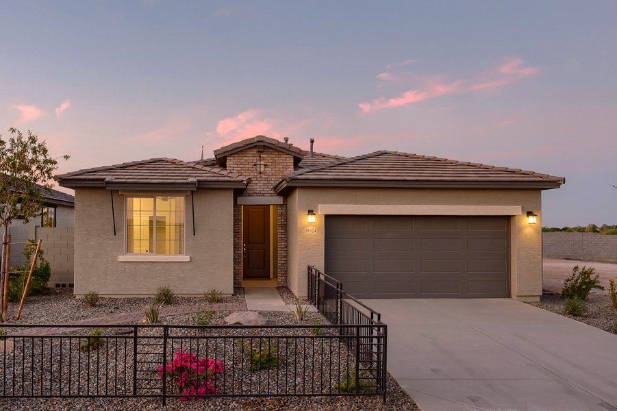 Front exterior of a home in the Windrose V community, located in Waddell, AZ (Image 16).