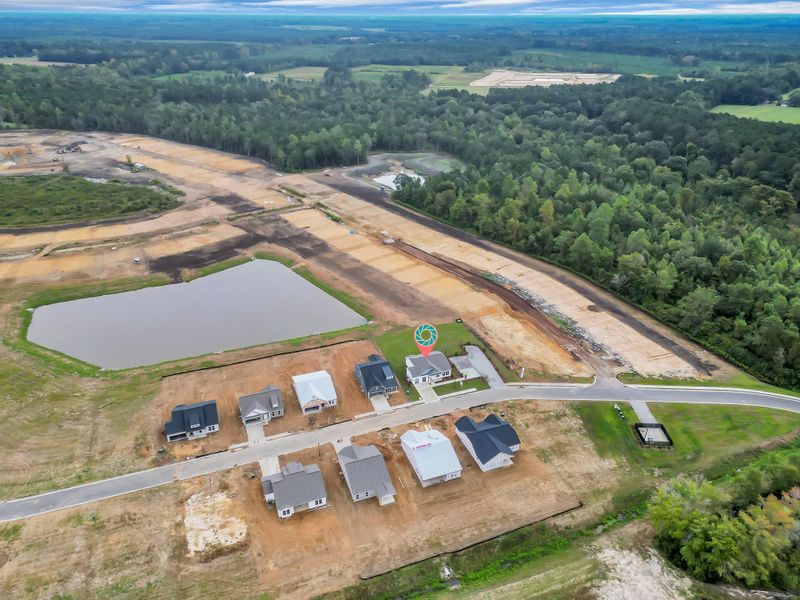 Aerial view of the Edgefield community in Loris, SC, showing layout and nearby surroundings (Image 15). Aerial view of the Edgefield community in Loris, SC, showing layout and nearby surroundings (Image 15).