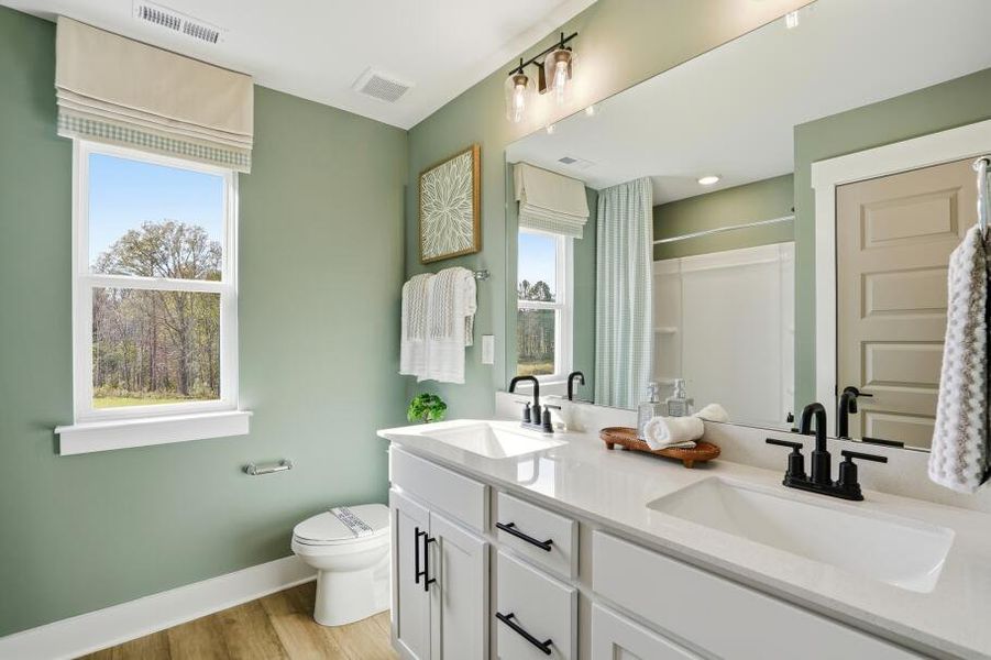 Furnished interior in a model home at Waterford Commons in Rock Hill (Image 59).