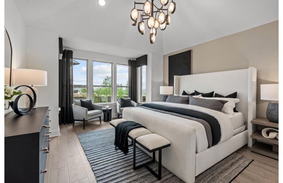 Large modern owner's suite in a new home construction offered by Bison Ridge in San Antonio, TX Large modern owner's suite in a new home construction offered by Bison Ridge in San Antonio, TX