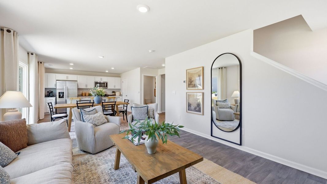 Furnished interior in a model home at Carter Ridge in Greenville (Image 20).